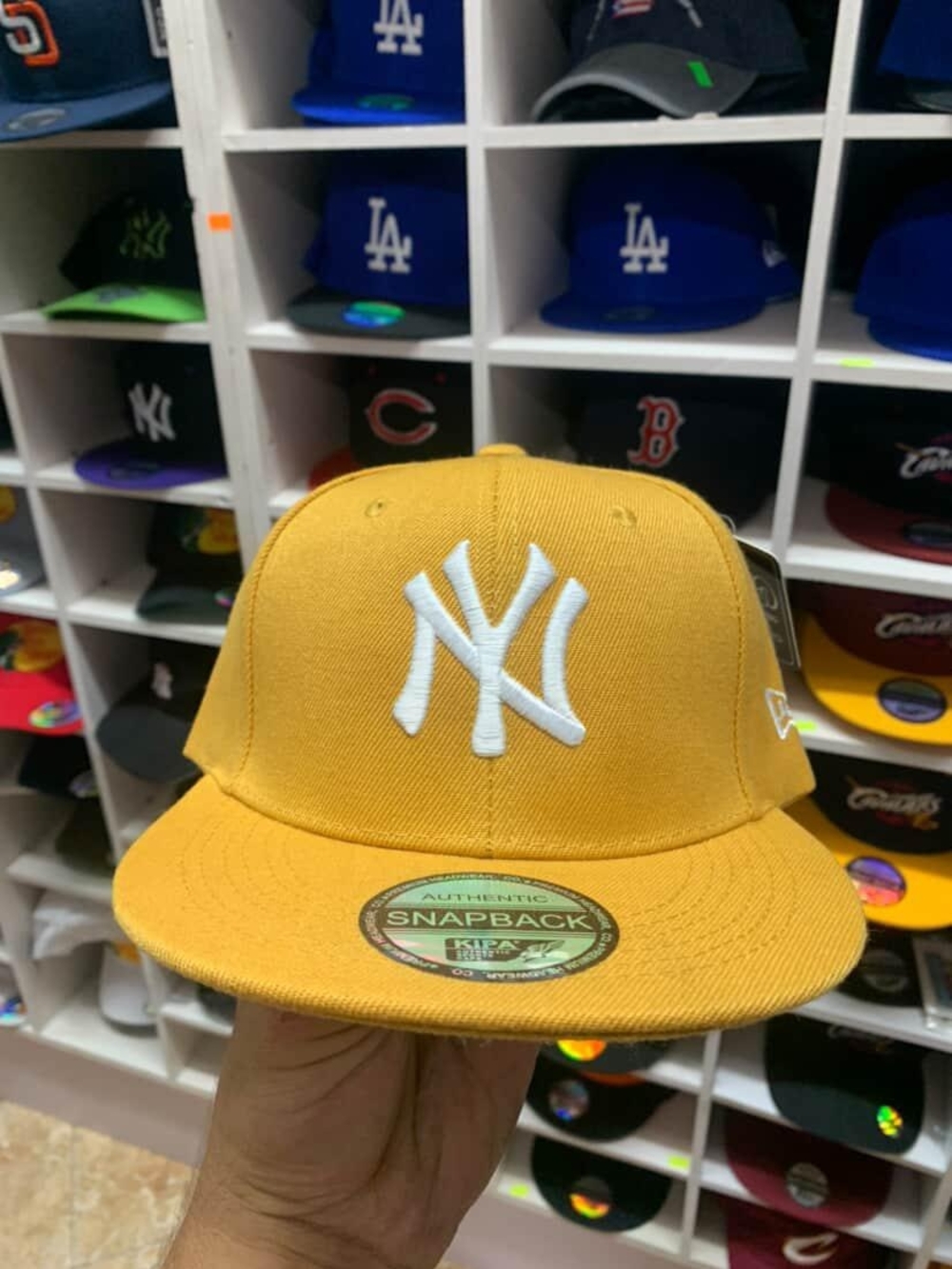 New Era Yellow New York Yankees Snapback Hat with White Logo